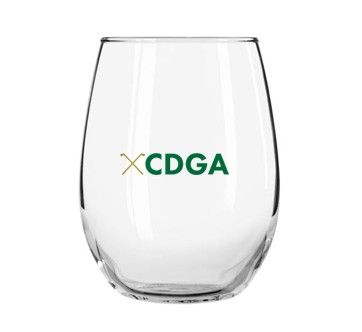CDGA Logoed Stemless Wine Glass