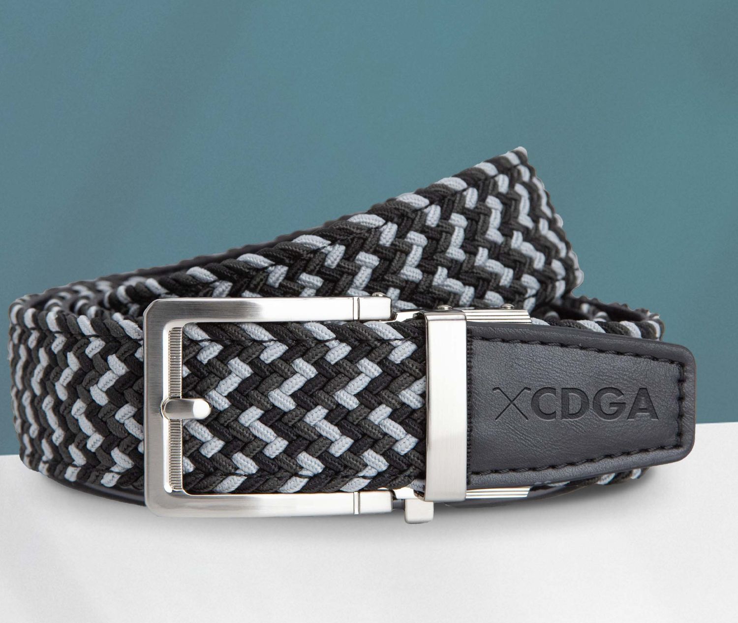 Nexbelt Braided CDGA Stamped Rachet  Golf Belt, Color: Charcoal