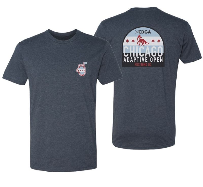 Adaptive Open Navy Blue T-Shirt