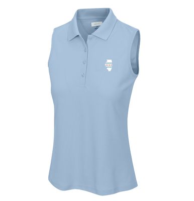 Women's Freedom Micro Pique Sleeveless Polo, Blue Haze
