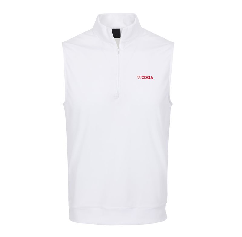 Dunning Men's CDGA Candy Cane Player 2.0 Quarter Zip Vest