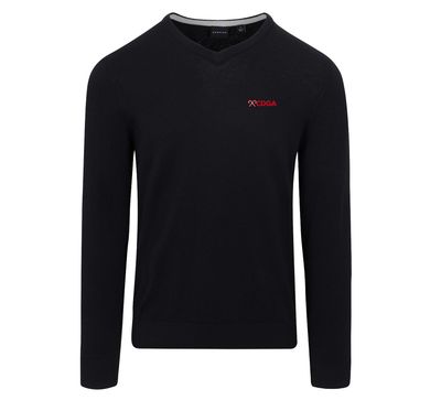 Dunning CDGA Candy Cane Monaco V-Neck Sweater