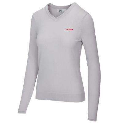 Greg Norman Lurex Tipped V-Neck Sweater