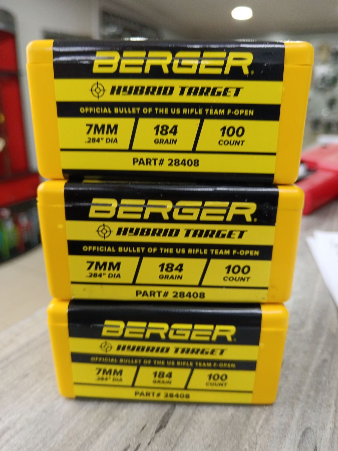 BERGER 7MM 184 Gr F-OPEN HYBRID TARGET (100) 