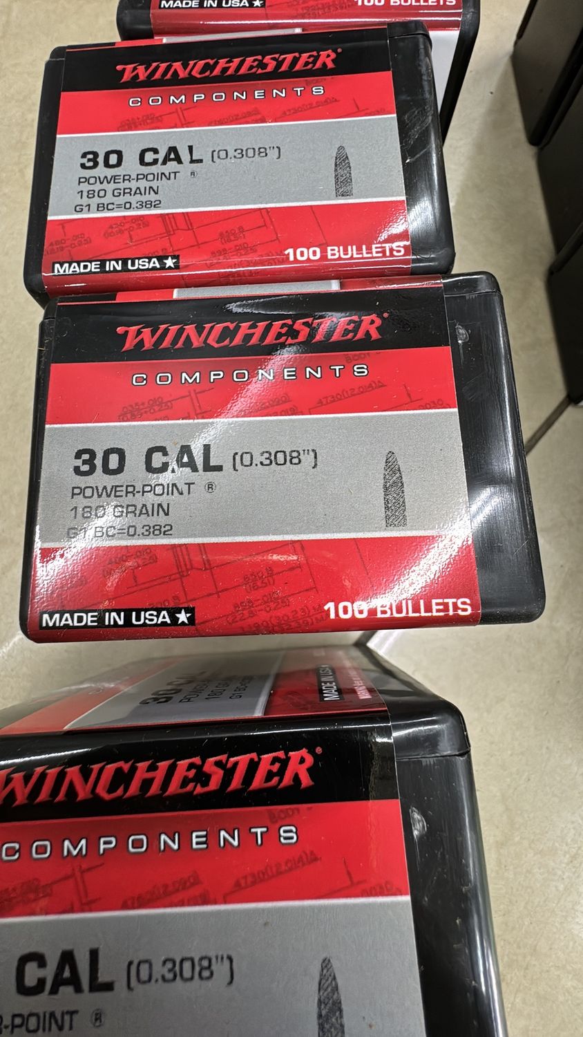 WINCHESTER BULLETS .30cal POWER POINT (100) 