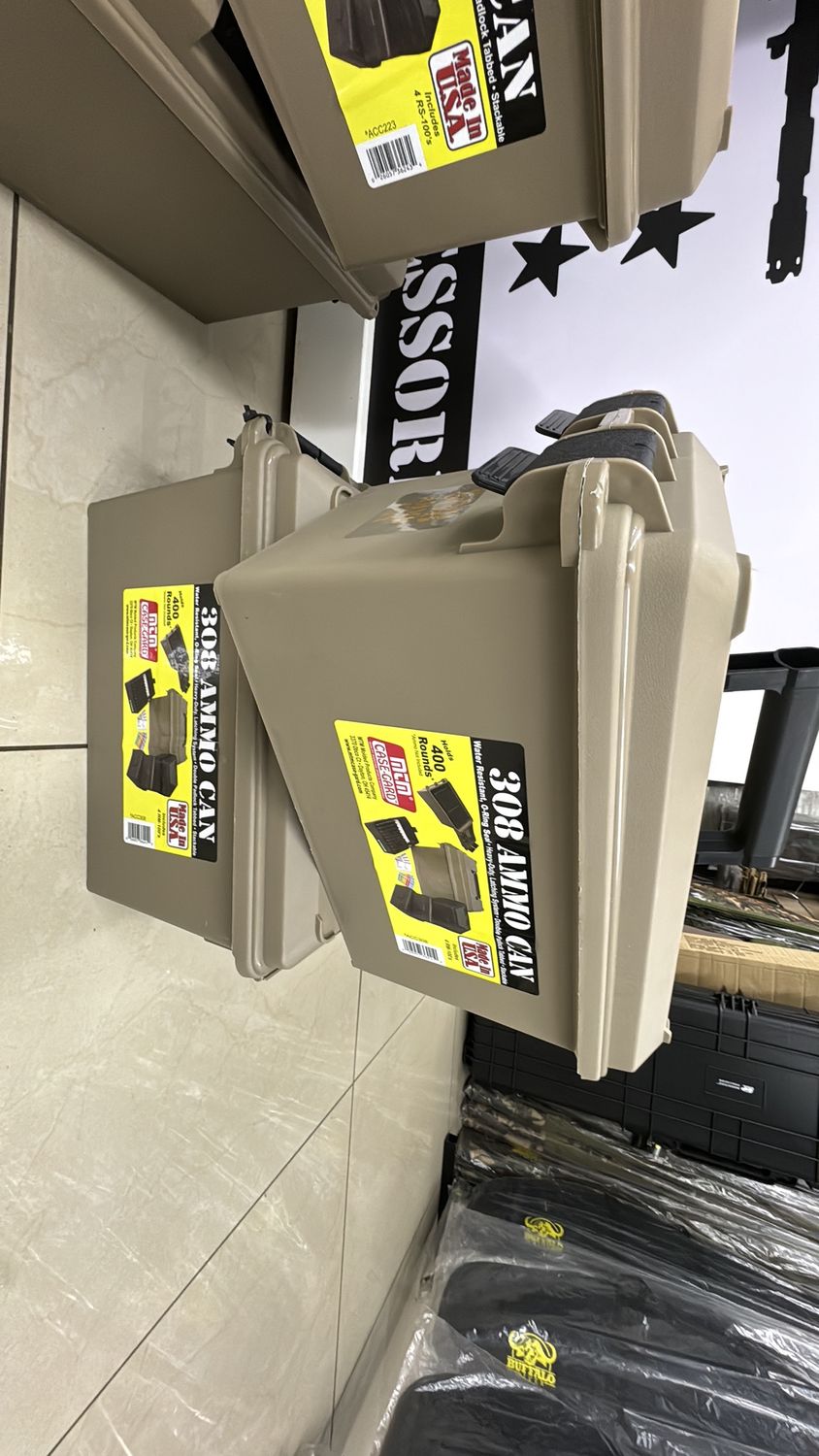 MTM 308 AMMO CAN FOR 400 ROUNDS INCLUDES 4 
