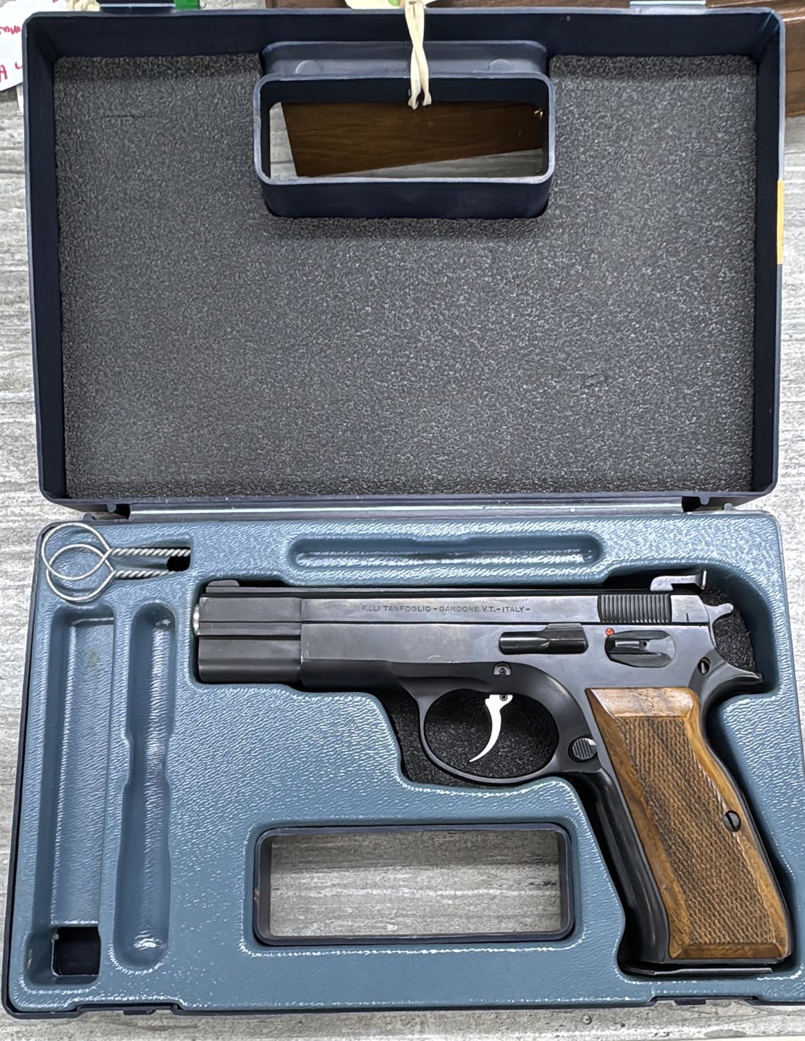 731/24 2ND HAND TANFOGLIO 9MMP PISTOL WITH CASE