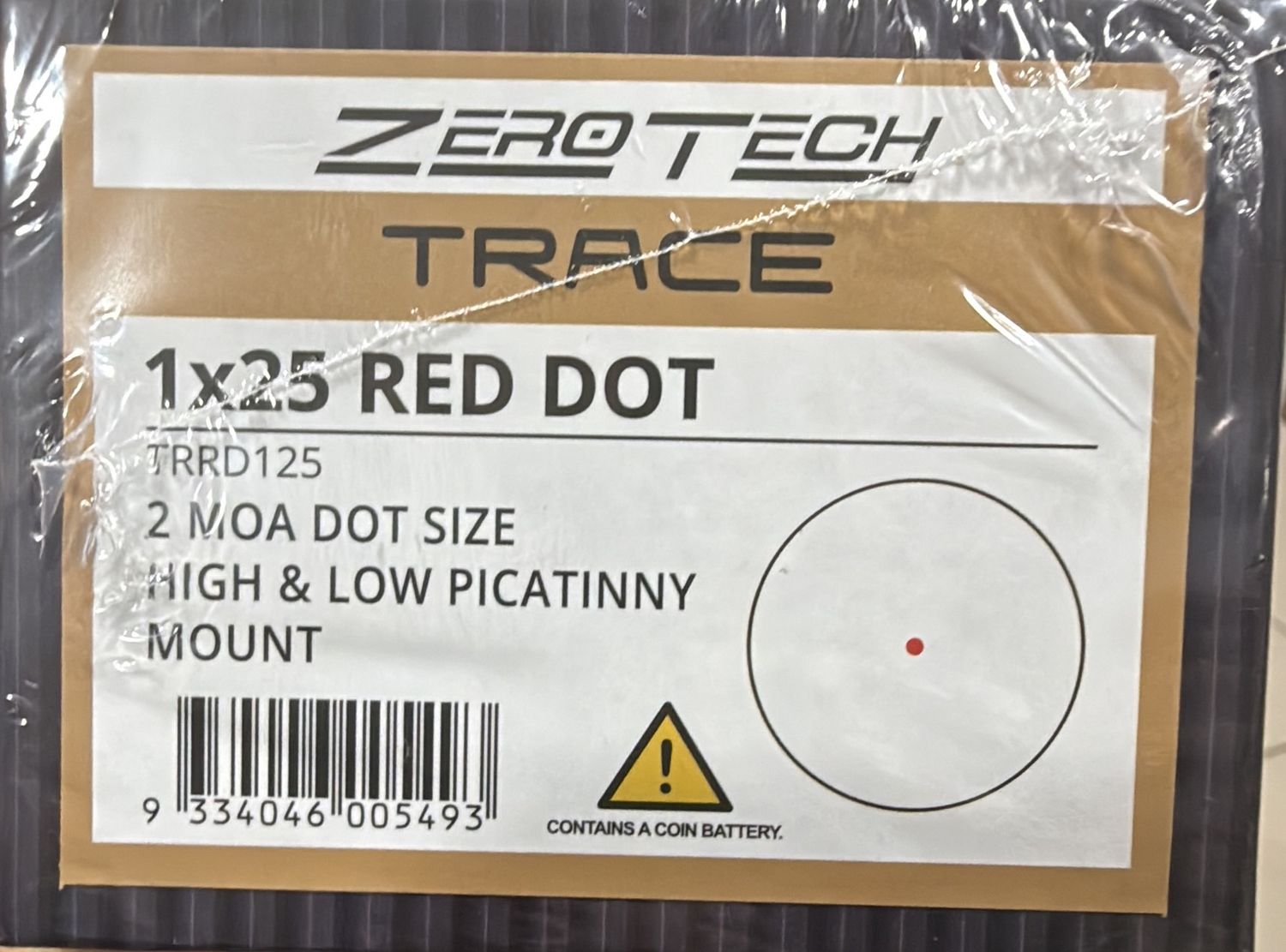 ZEROTECH TRACE RAS 1X25 DIGITAL RED DOT 2MOA 