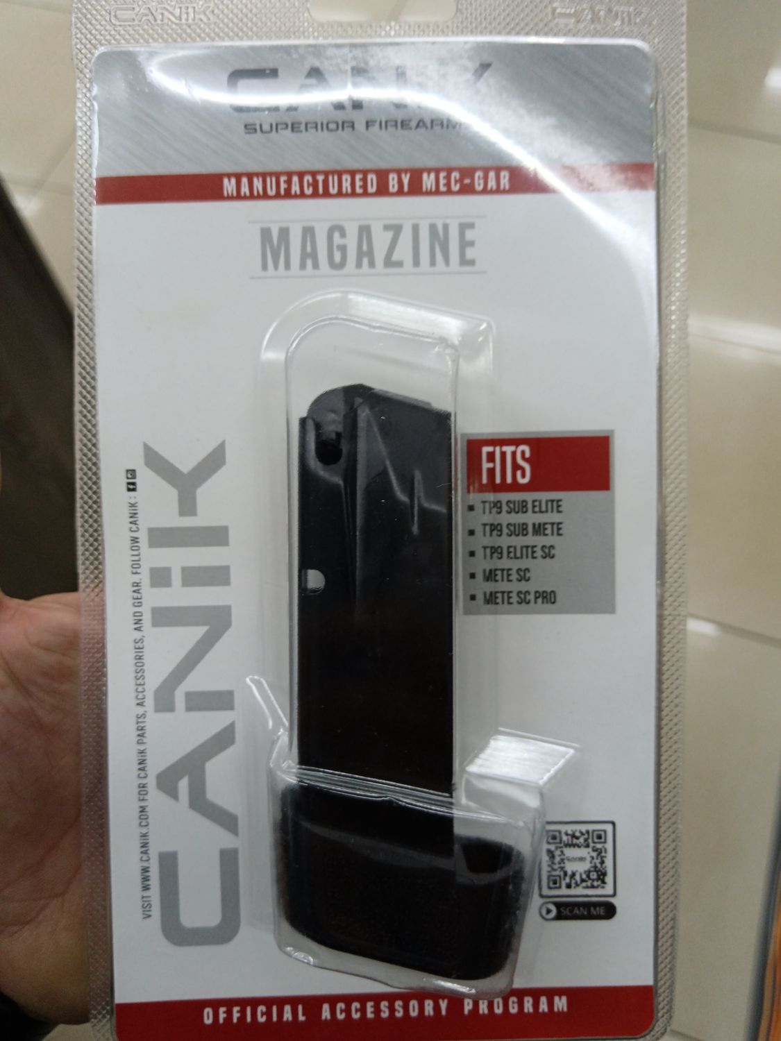 CANIK SUB COMPACT 15 ROUND MAGAZINE WITH GRIP EX 
