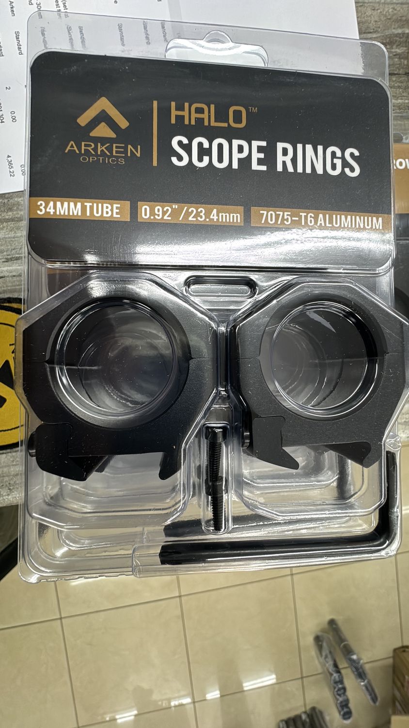 ARKEN HALO PRECISION PATCHED SCOPE RINGS LOW 34MM