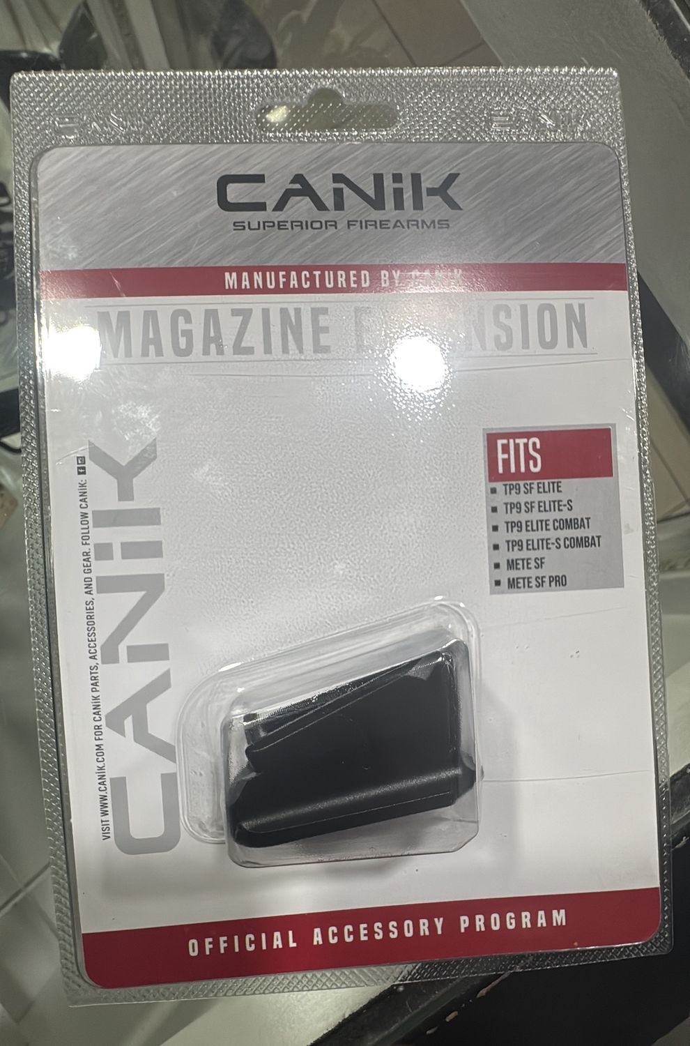 Canik magazine extention +3 shoe black