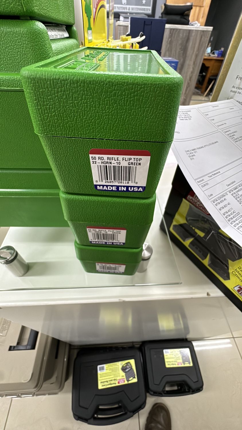 MTM AMMO BOX 22 HORNET (50) GREEN 