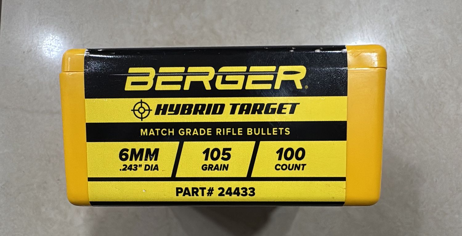 BERGER 6MM 105GR HYBRID TARGET (100)