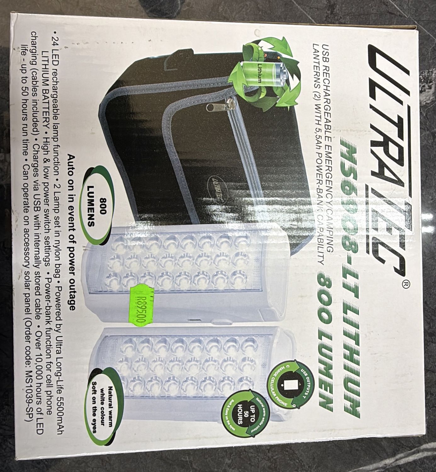 U/TEC LITHIUM 800 LUMENS TWIN PACK