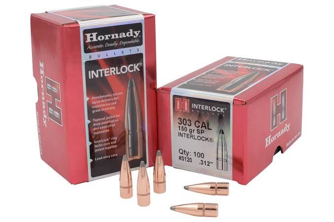 HORNADY BULLETS 303 150GR INTERLOCK SP(100)