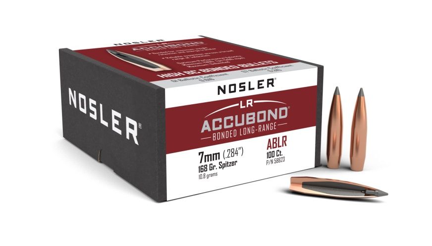 NOSLER ACCUBOND LONG RANGE 7MM 168GR SPITZER(100)