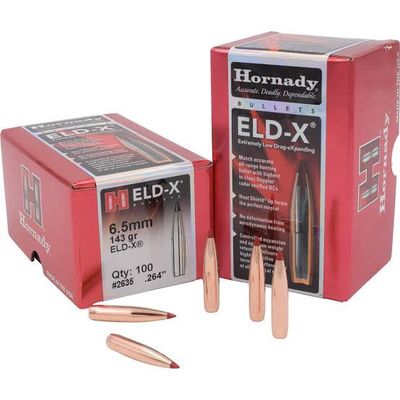 HORNADY BULLETS 6.5MM 143GR ELD-X(100)