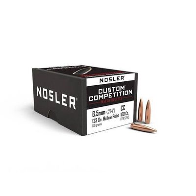 NOSLER BULLETS 6.5MM 123GR CUSTOM COMPETITION