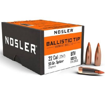 NOSLER BT BULLETS .224 55GR (250)