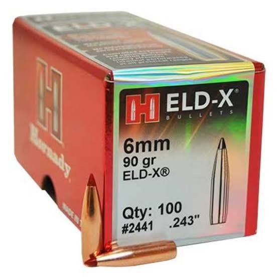 HORNADY BULLETS 6MM 90GR ELD-X 100