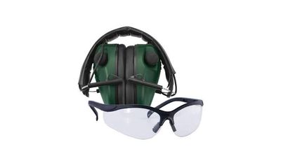CALDWELL E MAX LOW PRO EAR MUFFS &amp; GLASSES COMBO
