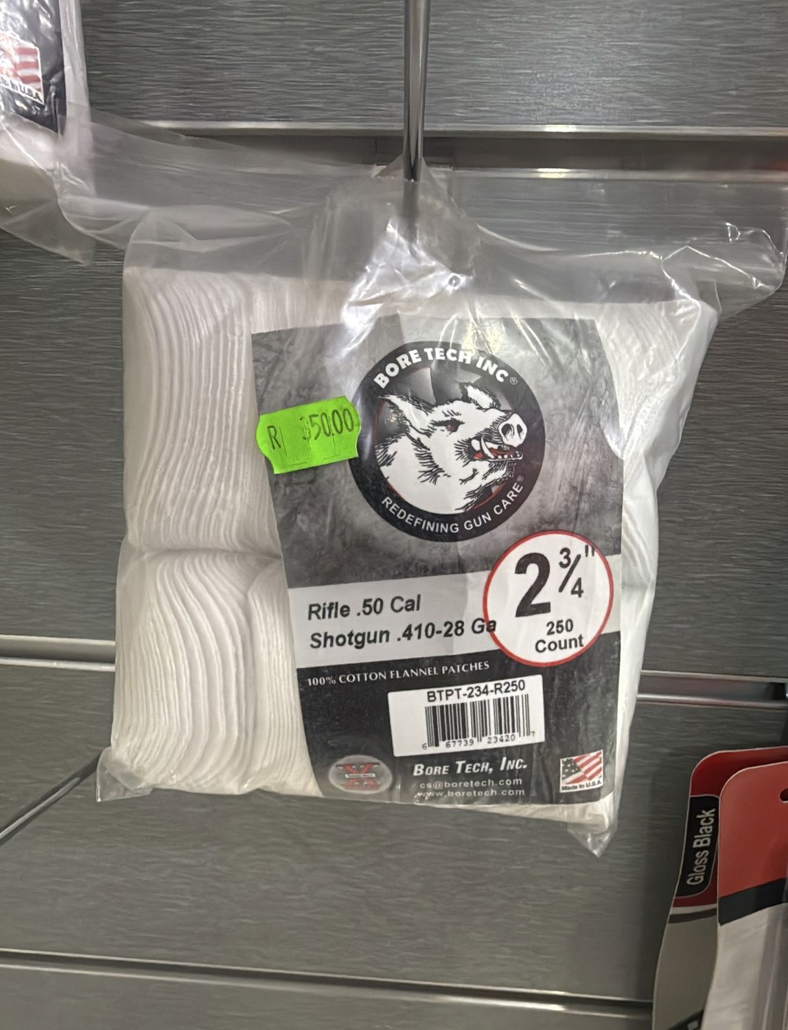 BORE TECH ROUND PATCH 2-3/4IN 250 PACK