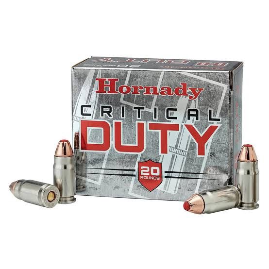 HORNADY AMMO 9MM LUGER+P 124GR FLEXLOCK CRITICAL DUTY