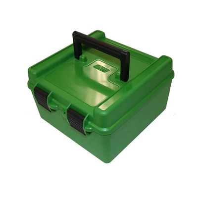 MTM AMMO BOX 100RD WITH HANDLE GREEN