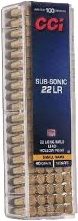 CCI .22LR AMMO SUB-SONIC HP(100)