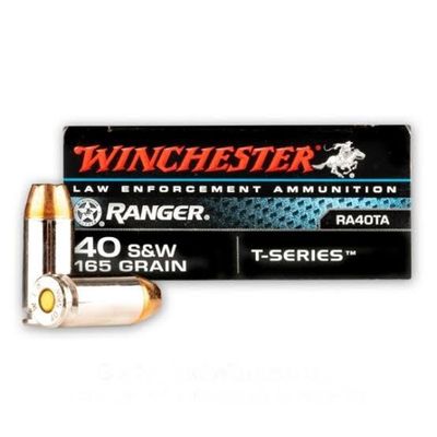WINCHESTER AMMO 40 S&amp;W 165 GR JHP RANGER T