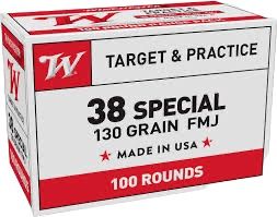 WINCHESTER AMMO 38SPECIAL 130GR FMJ(100)