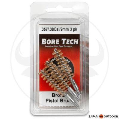 BORE TECH BRASS BRUSH 357/38/9MM 3 PACK