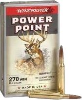 WINCHESTER AMMO 270WIN 150GR POWERPOINT(20)