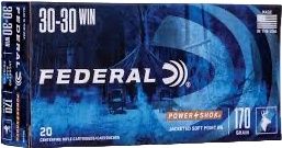FEDERAL 30-30 WIN 170 POWER SHOK