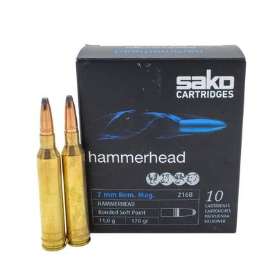 SAKO 7MM REM MAG HAMMERHEAD 170GR SP(10)