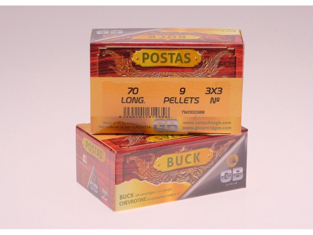 GB AMMO 12 GA 34 GR SG (3x3) BUCKSHOT