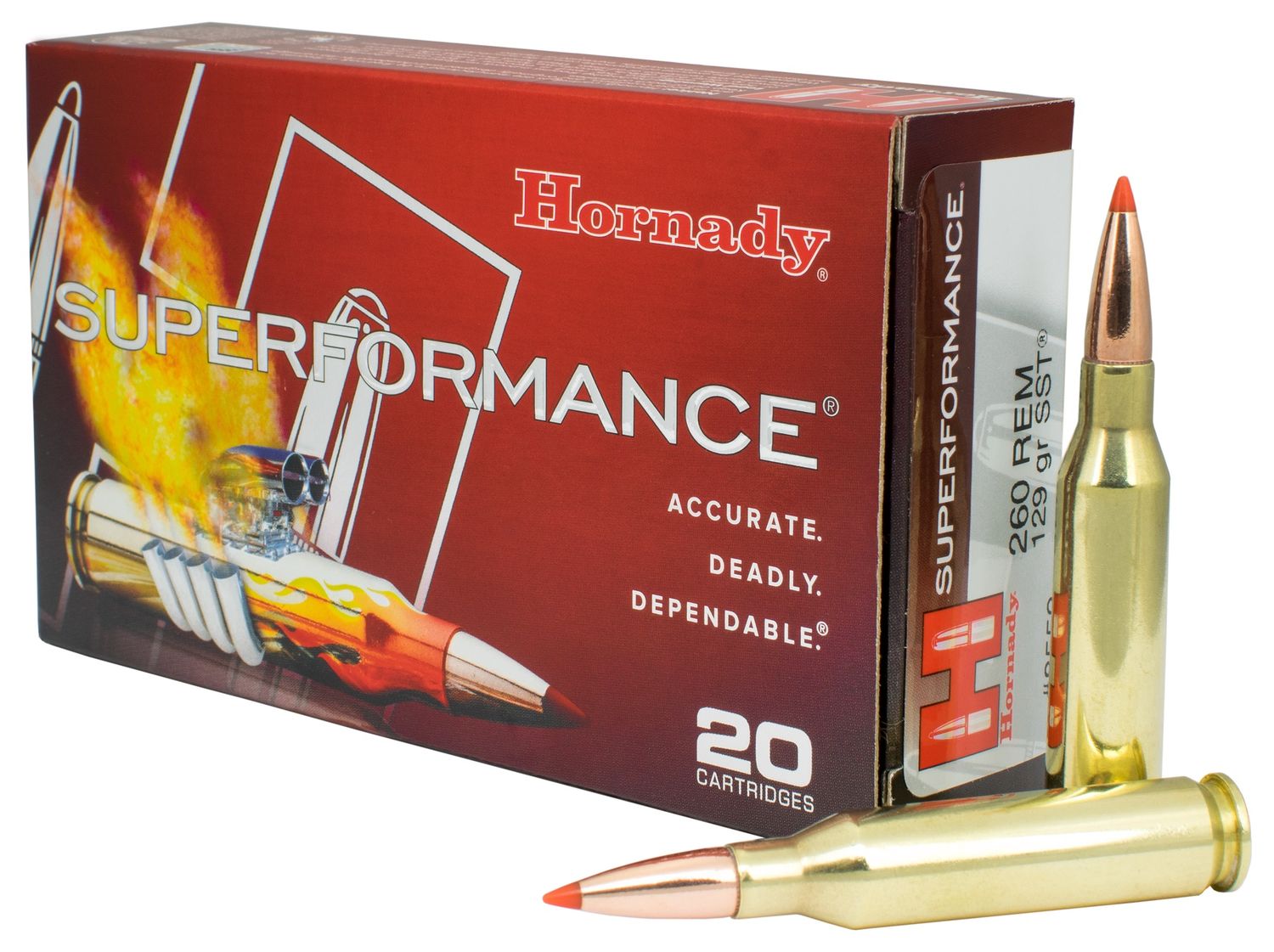 HORNADY AMMO 260 REM 129GR SST (20)