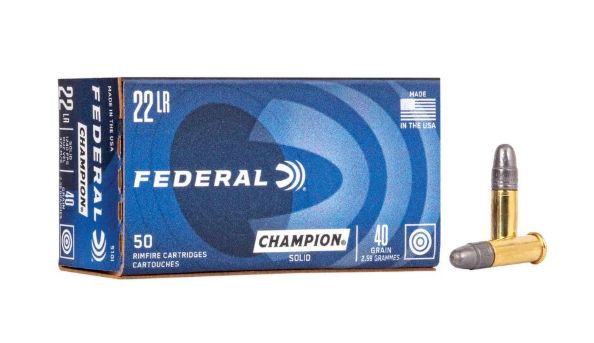 AMMO FEDERAL 22 LR TARGET SOLID /50