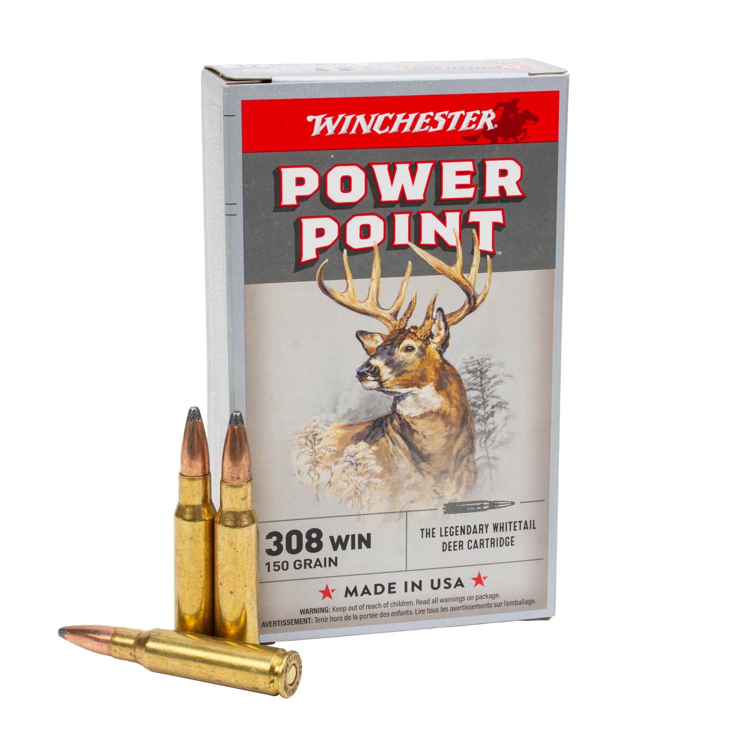 WINCHESTER AMMO 308WIN 150GR POWERPOINT(20)