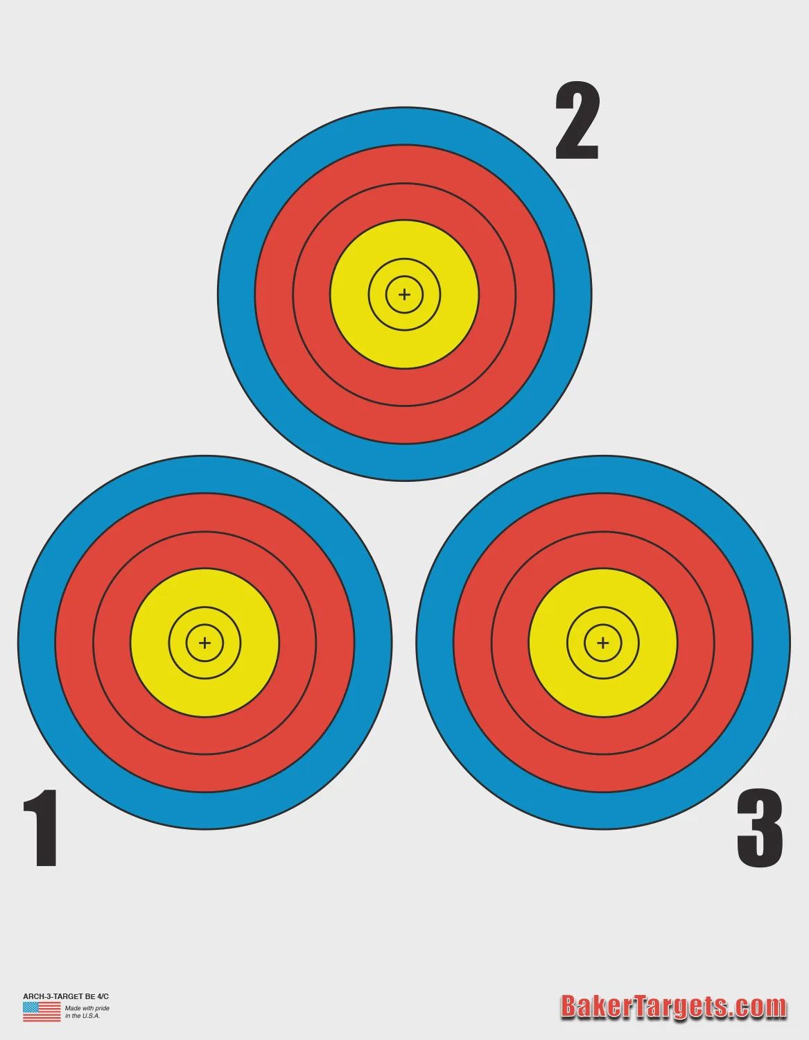 4 INCH 3 COLOR BULLSEYE STICKER