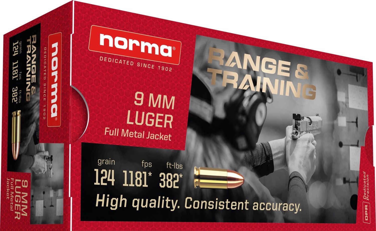 NORMA AMMO 9MM P 124GR FMJ