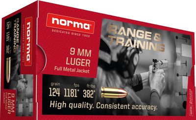 NORMA AMMO 9MM P 124GR FMJ