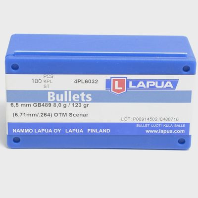 LAPUA BULLETS 6.5MM 123GR HPBT SCENAR (100)