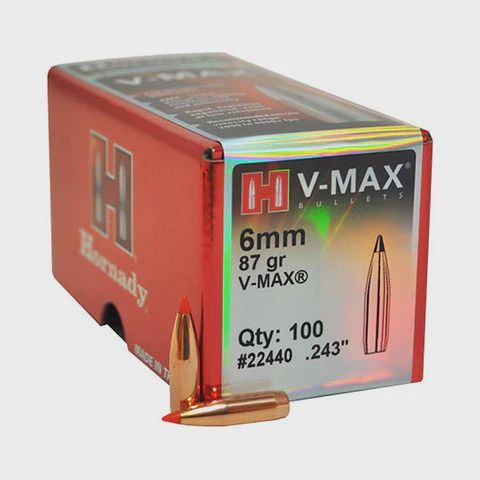 HORNADY BULLETS 6MM 87GR V-MAX(100)