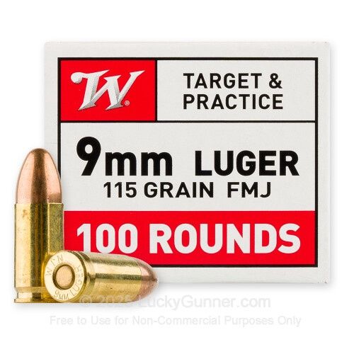 WIN AMMO 9MMP 115GR FMJ VALUE PACK(100)