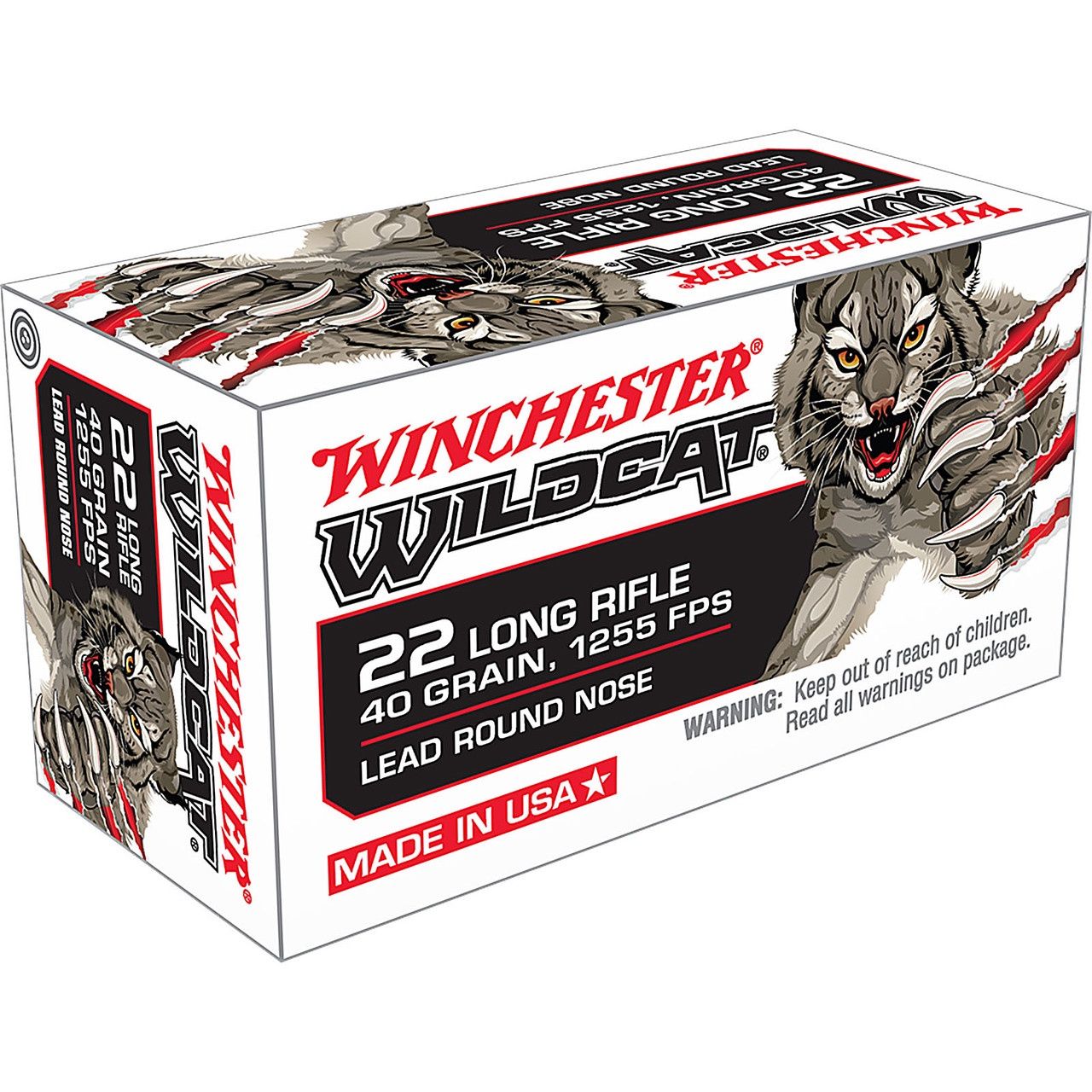 WINCHESTER WILDCAT .22LR 40gr LRN PR (50)