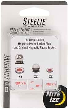 STEELIE REPLACEMENT ADHESIVE KIT FOR PHONE SOCKET
