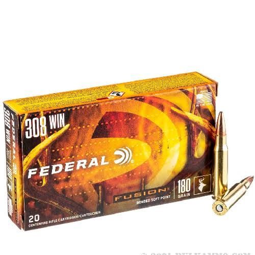 FEDERAL 308WIN FUSION AMMO 180GR (20)