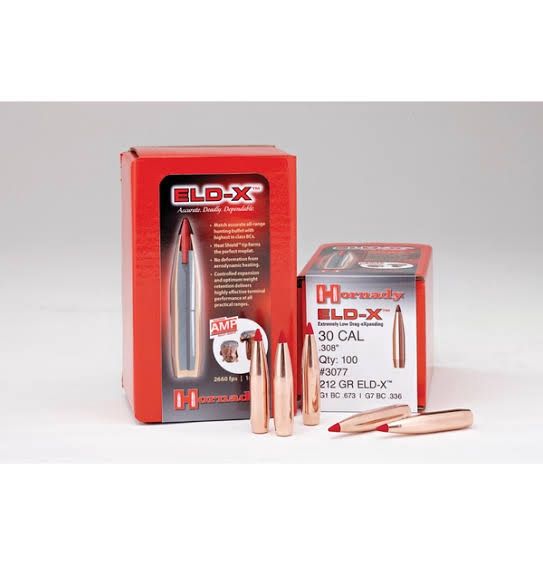 HORNADY BULLETS 308 212GR ELD-X(100)