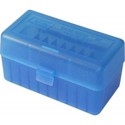 MTM AMMO BOX 50RD RIFLE FLIP-TOP BLUE
